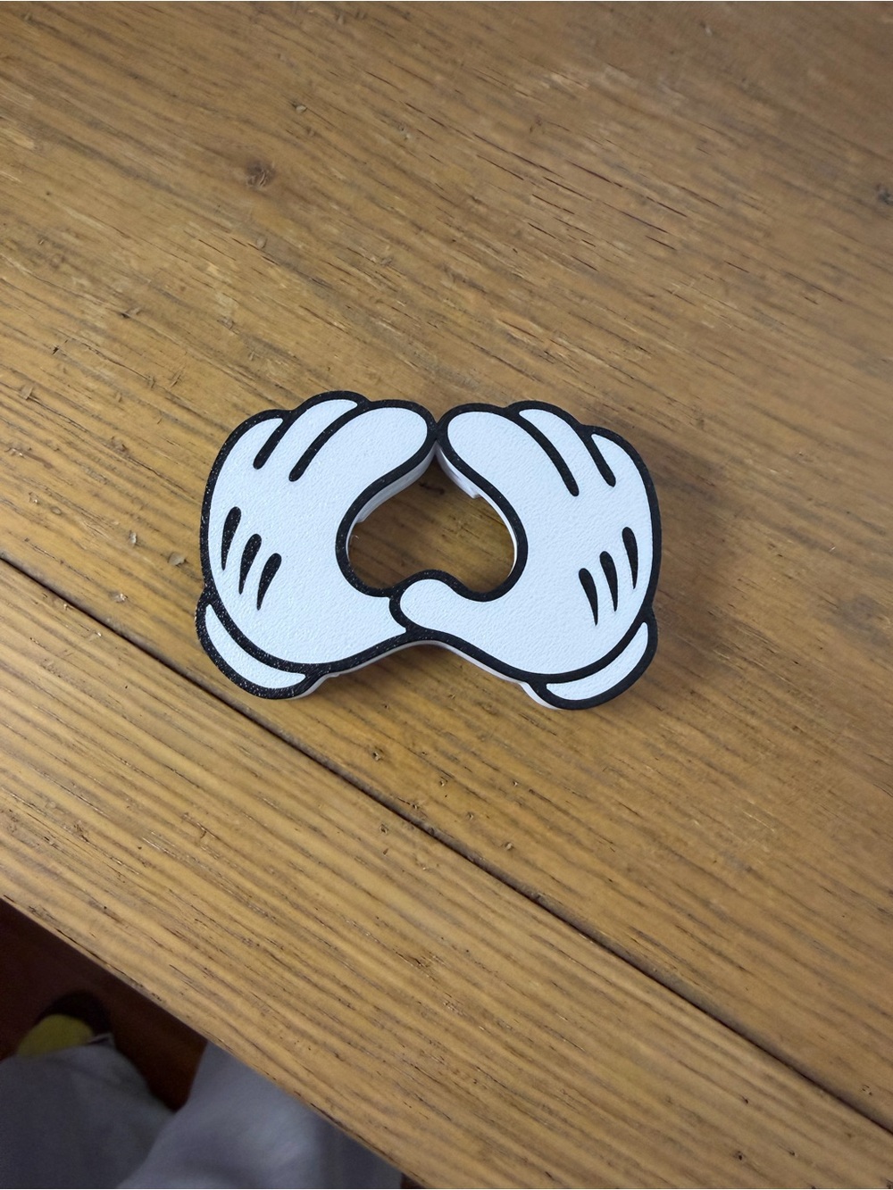 White Cartoon Glove Phone Grip